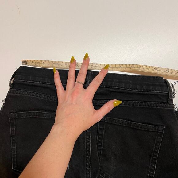 Everlane Black Skinny Jeans Women’s Size 27 | Fray Hem Slit Ankle Denim Stretch - Picture 6 of 8